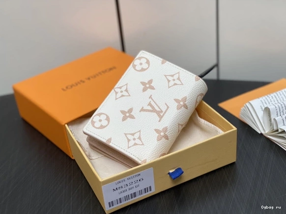 way LOUIS WALLET-11*8.5*3.5cm VUITTON milky 0713